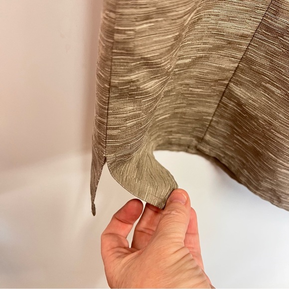 Dialogue Marled Tan Square Neck Washable 100% Silk Tank Top Size Large - Picture 5 of 7